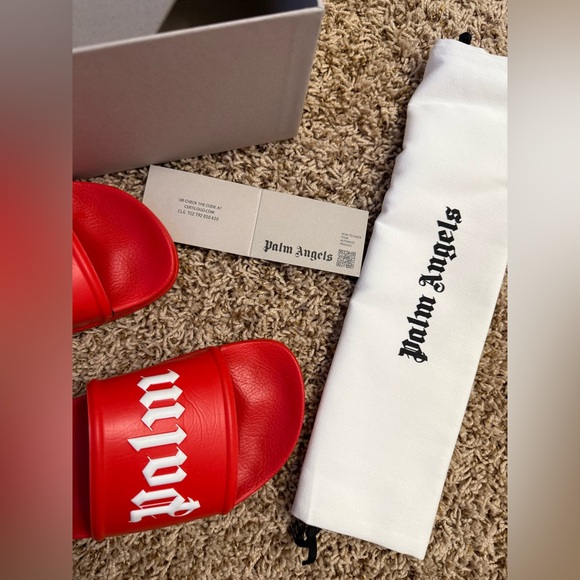 Used -Palm Angels Pool Slider 'Red' Size 38/5 - Picture 2 of 4